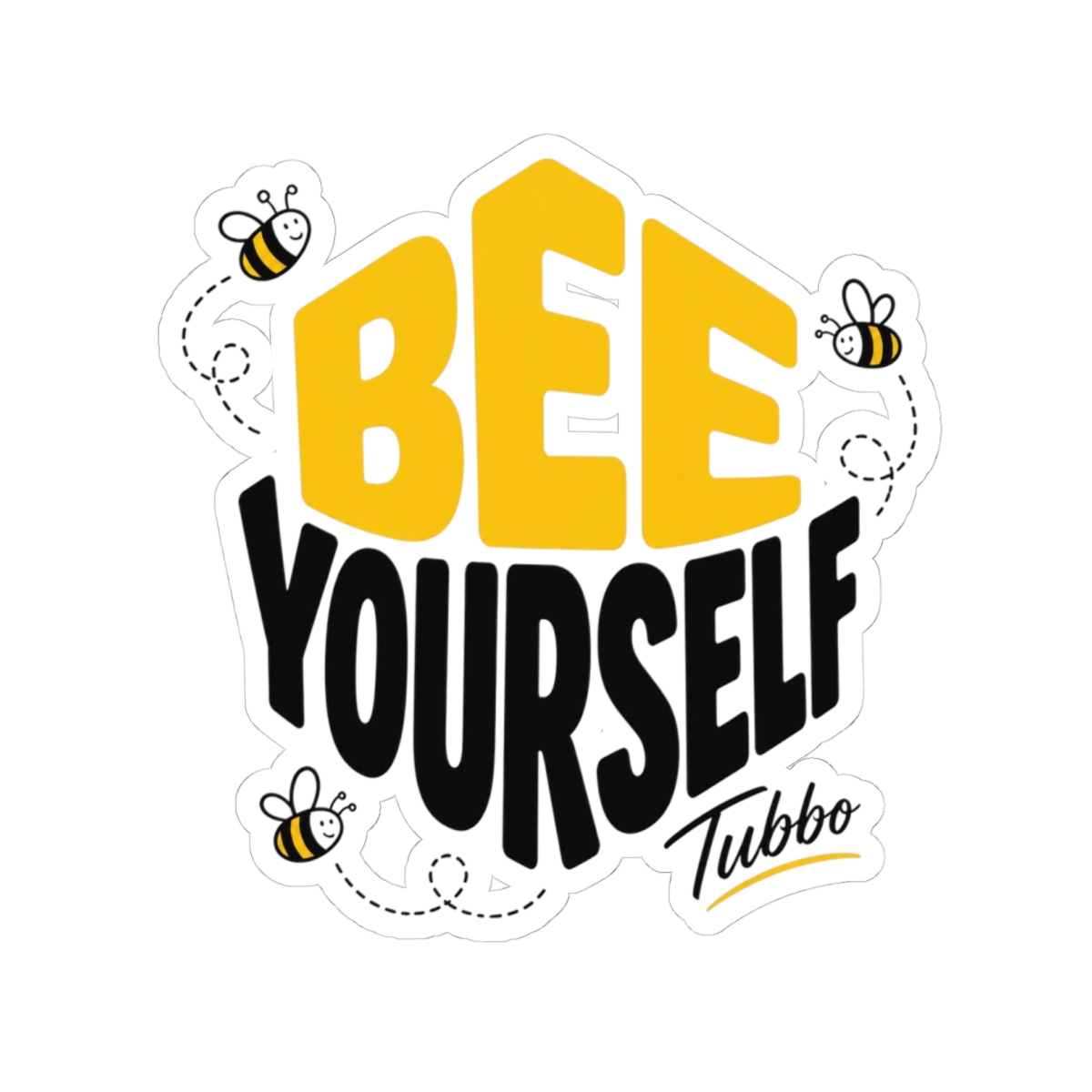 Tubbo "BEE YOURSELF" Sticker - alternate angle 3, merchandise
