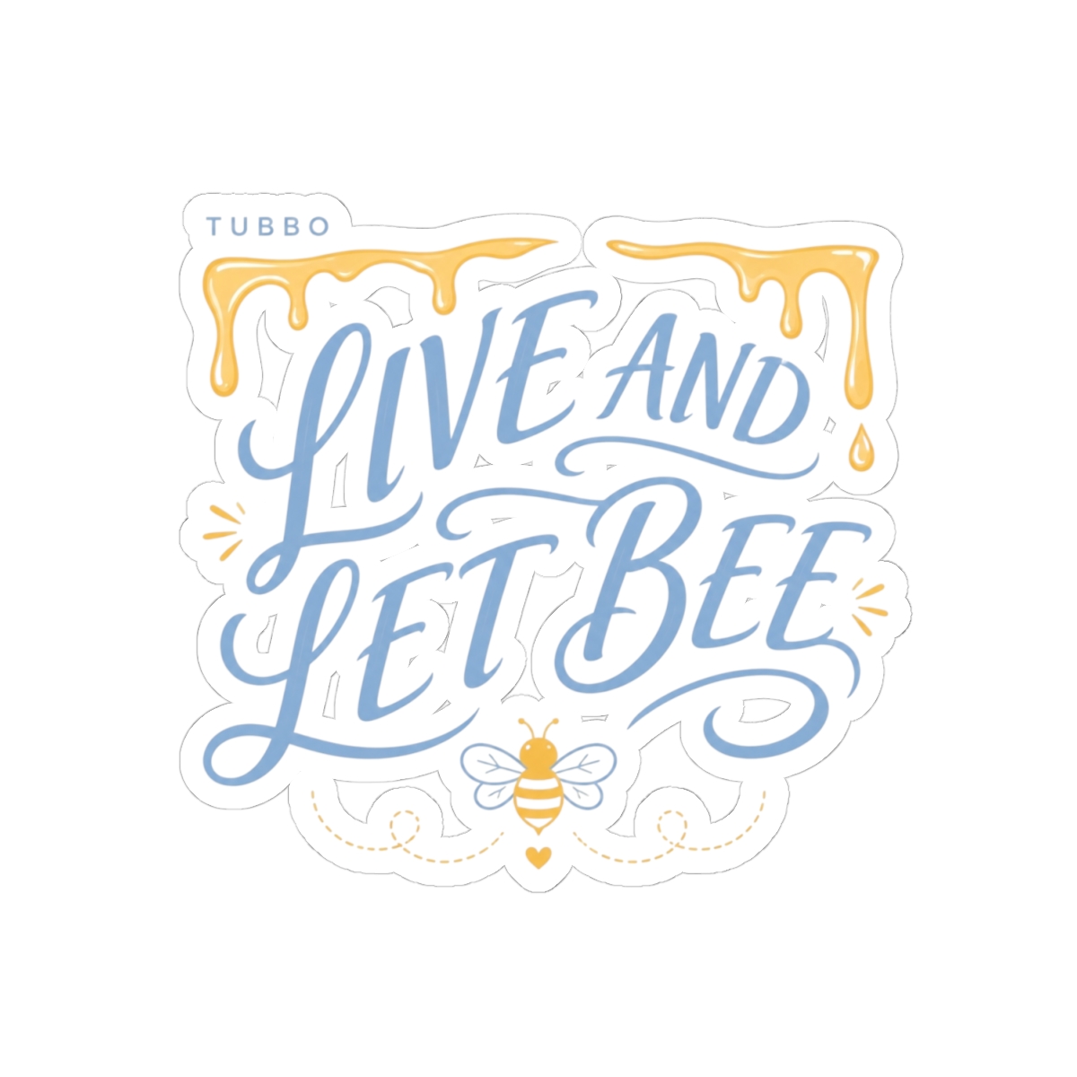 Tubbo "LIVE AND LET BEE" Sticker - alternate angle 2, merchandise
