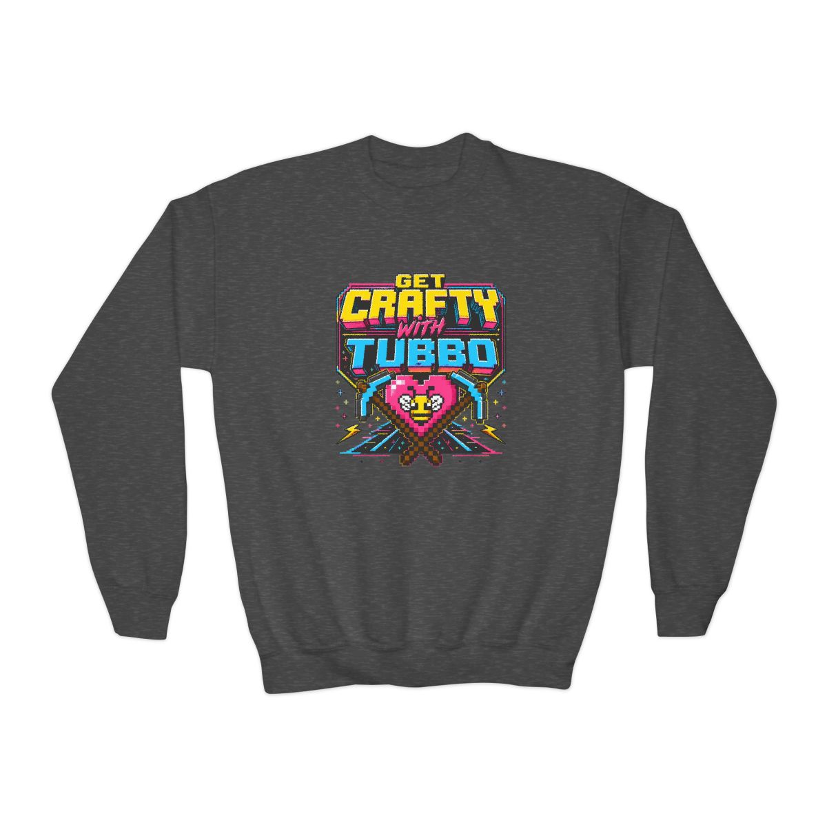 Tubbo "Get Crafty with Tubbo" Kids Crewneck - alternate angle 2, merchandise