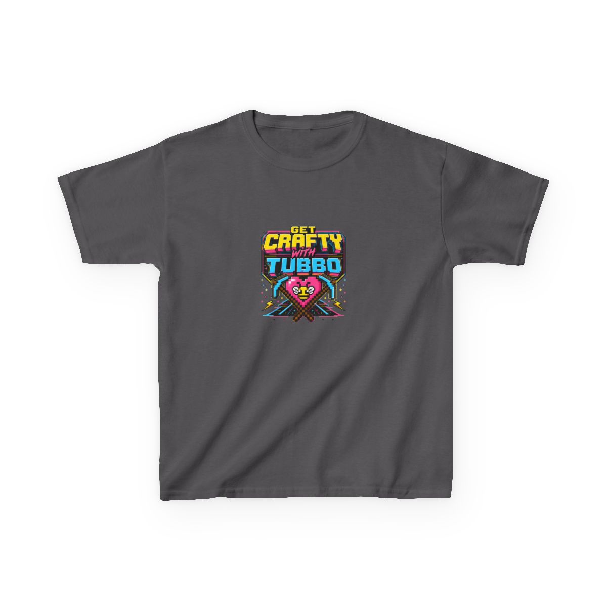 Tubbo "Get Crafty with Tubbo" Unisex Kids Tee - alternate angle 3, merchandise